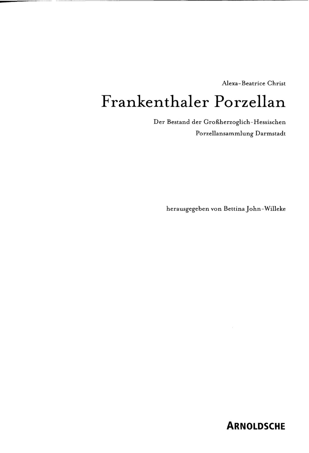 Frankenthaler Porzellan
