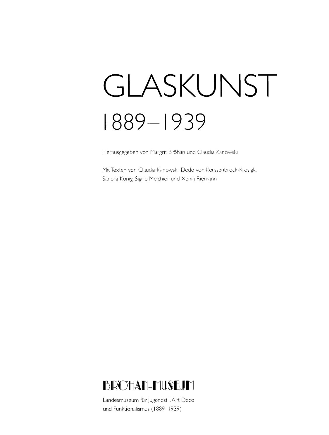Glaskunst 1889-1939