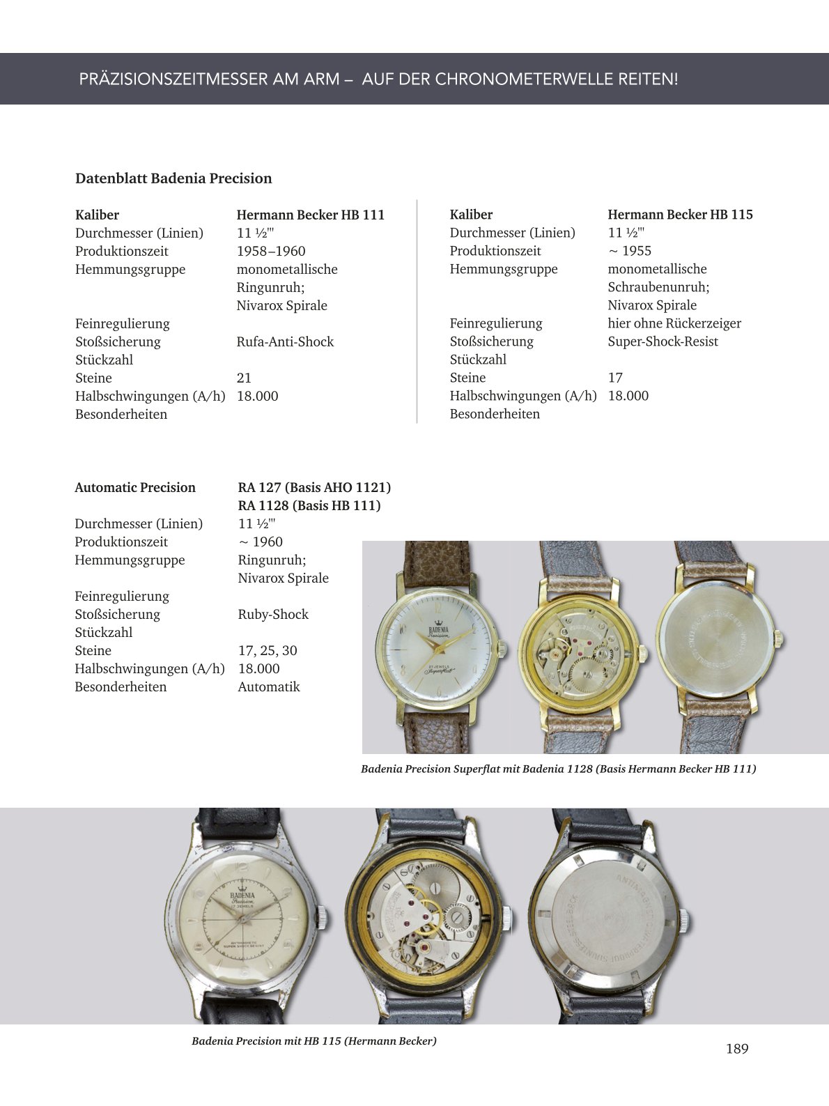 Deutsche Armbandchronometer und Qualitätsuhren 1935 – 1980
