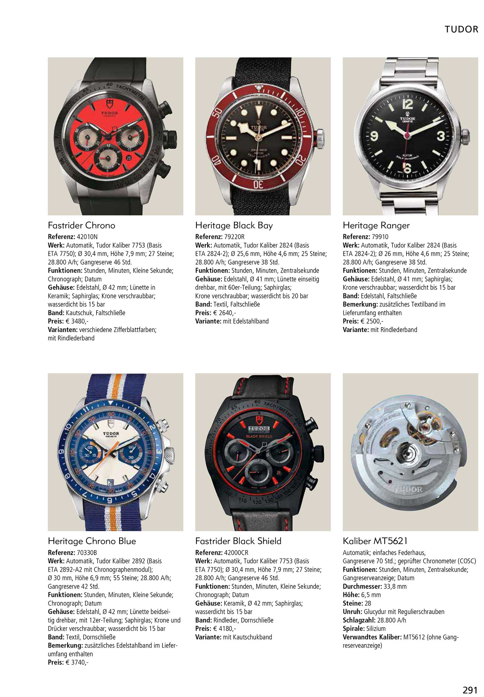 Armbanduhren Katalog 2015