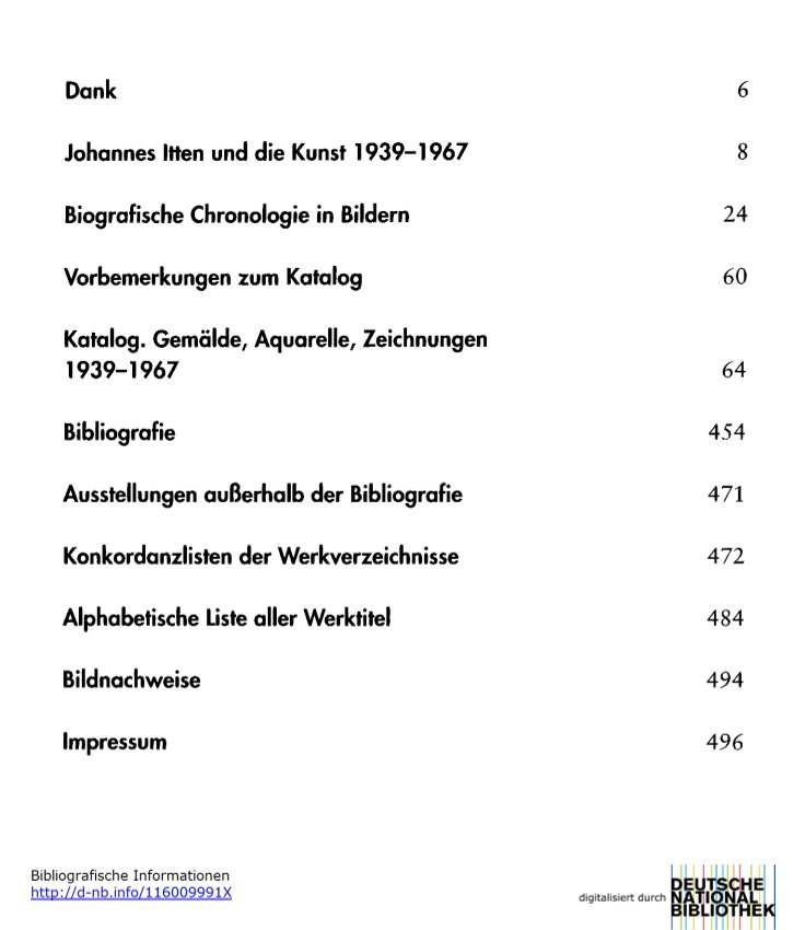 Johannes Itten | Werkverzeichnis, Band II. 